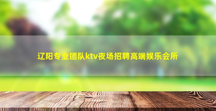 辽阳专业团队ktv夜场招聘高端娱乐会所